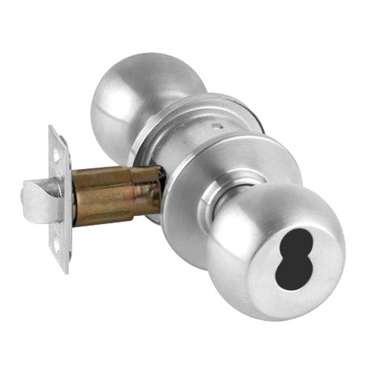 A80JD-ORB-625 Schlage Orbit Commercial Cylindrical Lock in Bright Chromium Plated