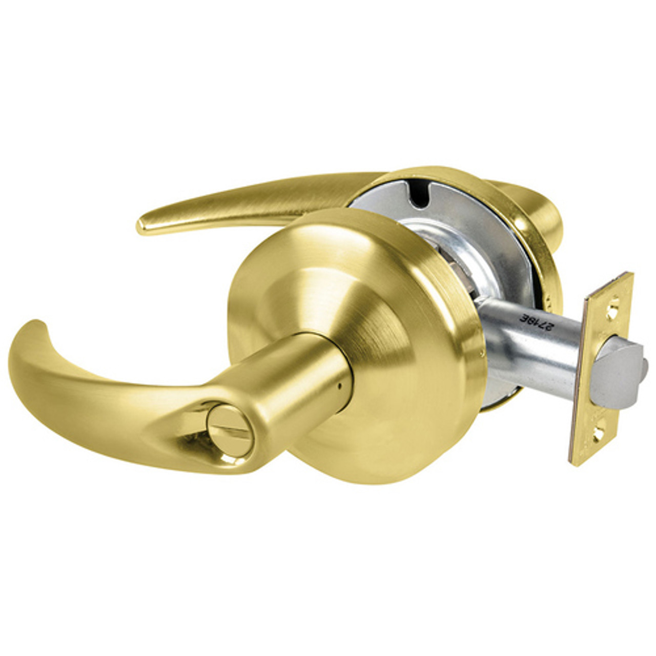 ALX44-OME-606 Schlage Omega Cylindrical Lock in Satin Brass