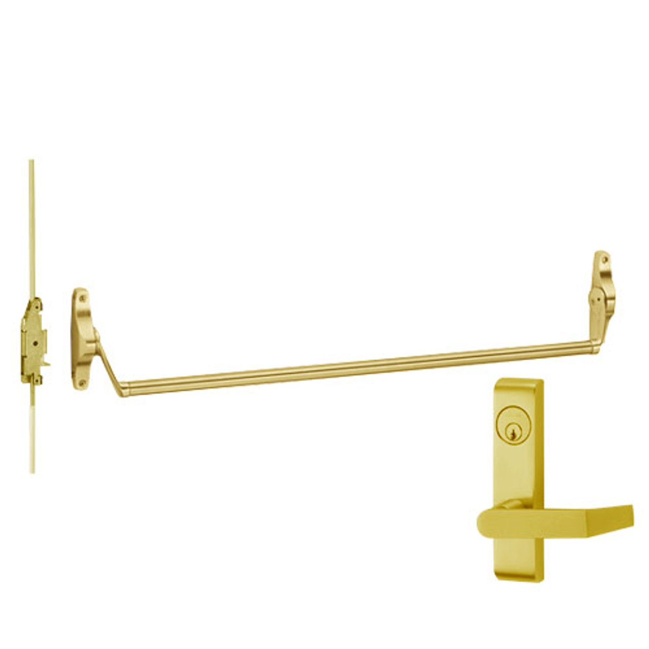 5547WDC-L-US3-LHR Von Duprin Exit Device in Bright Brass