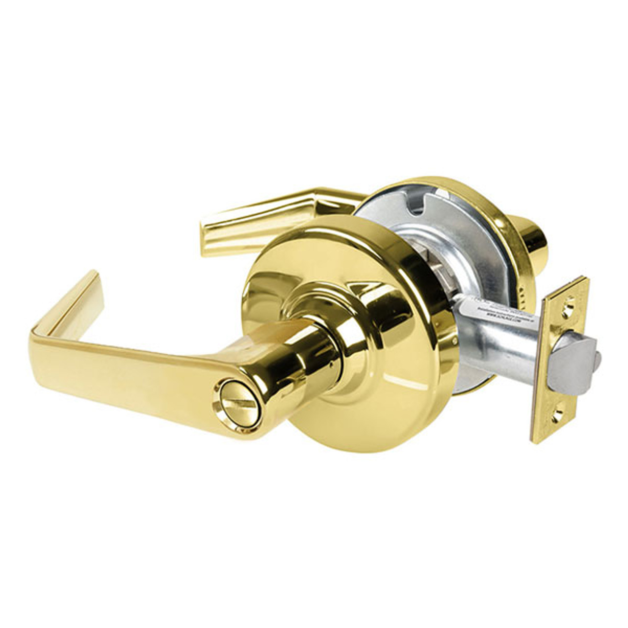 ALX44-SAT-605 Schlage Saturn Cylindrical Lock in Bright Brass