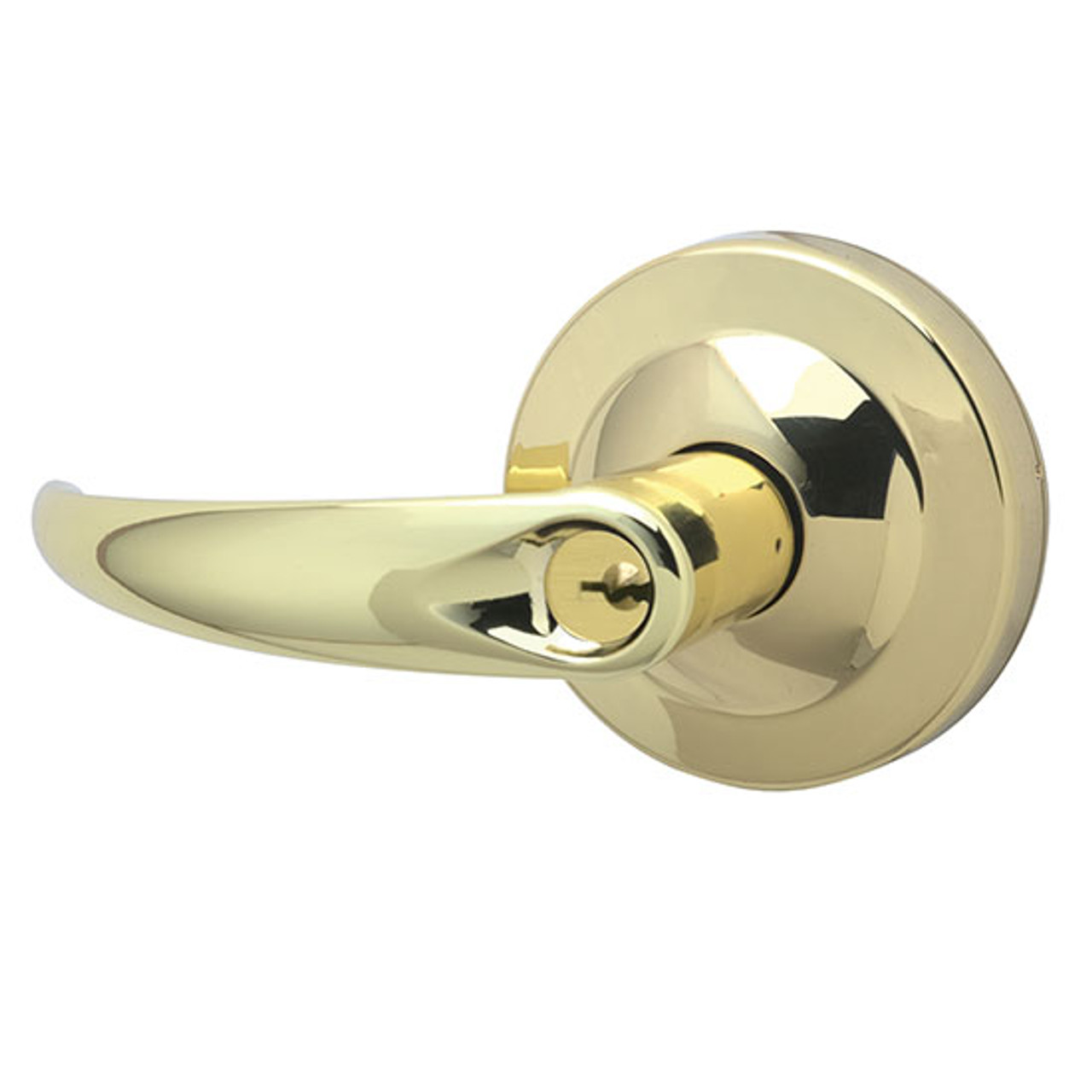 ALX70PD-OME-605 Schlage Omega Cylindrical Lock in Bright Brass