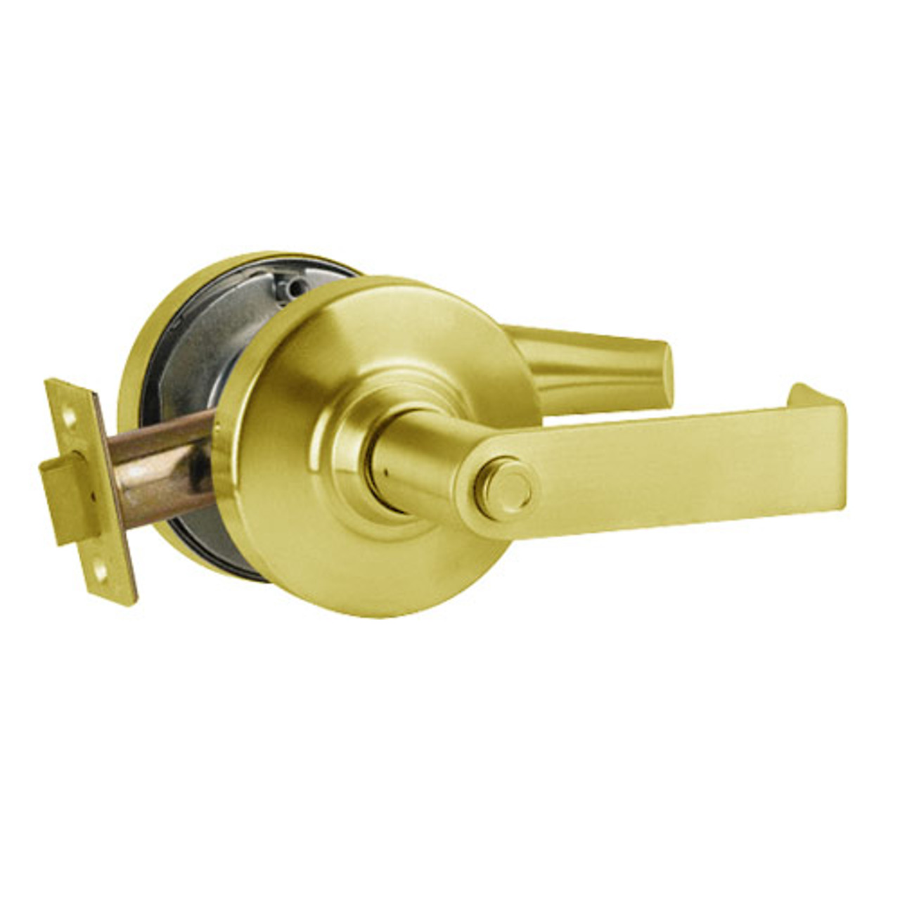 ND40S-RHO-605 Schlage Rhodes Cylindrical Lock in Bright Brass