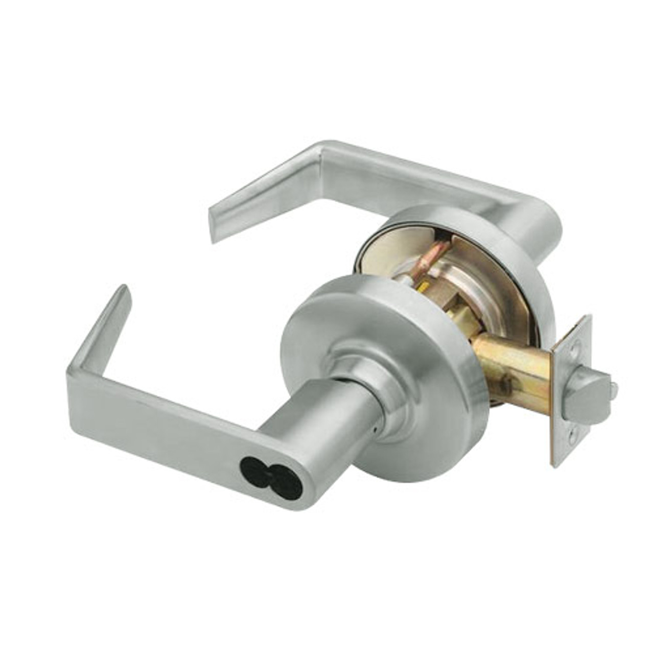 ND53JD-RHO-619 Schlage Rhodes Cylindrical Lock in Satin Nickel