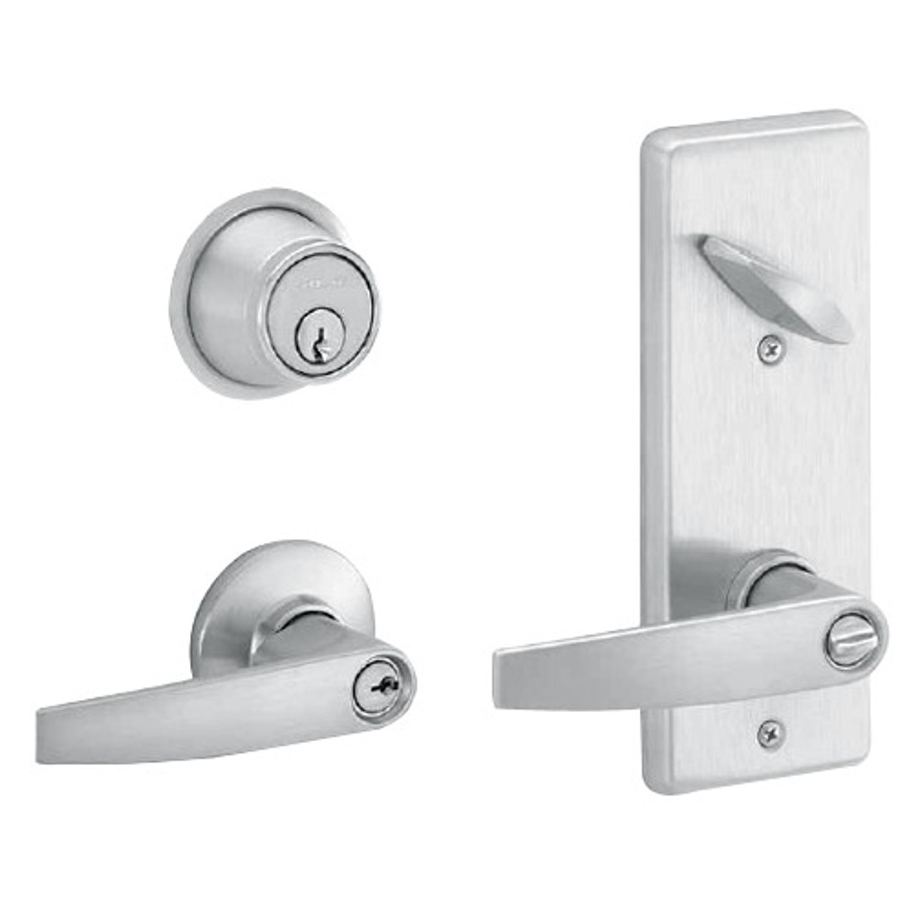 S251PD-JUP-619 Schlage S251PD Jupiter Style Interconnected Lock in Satin Nickel