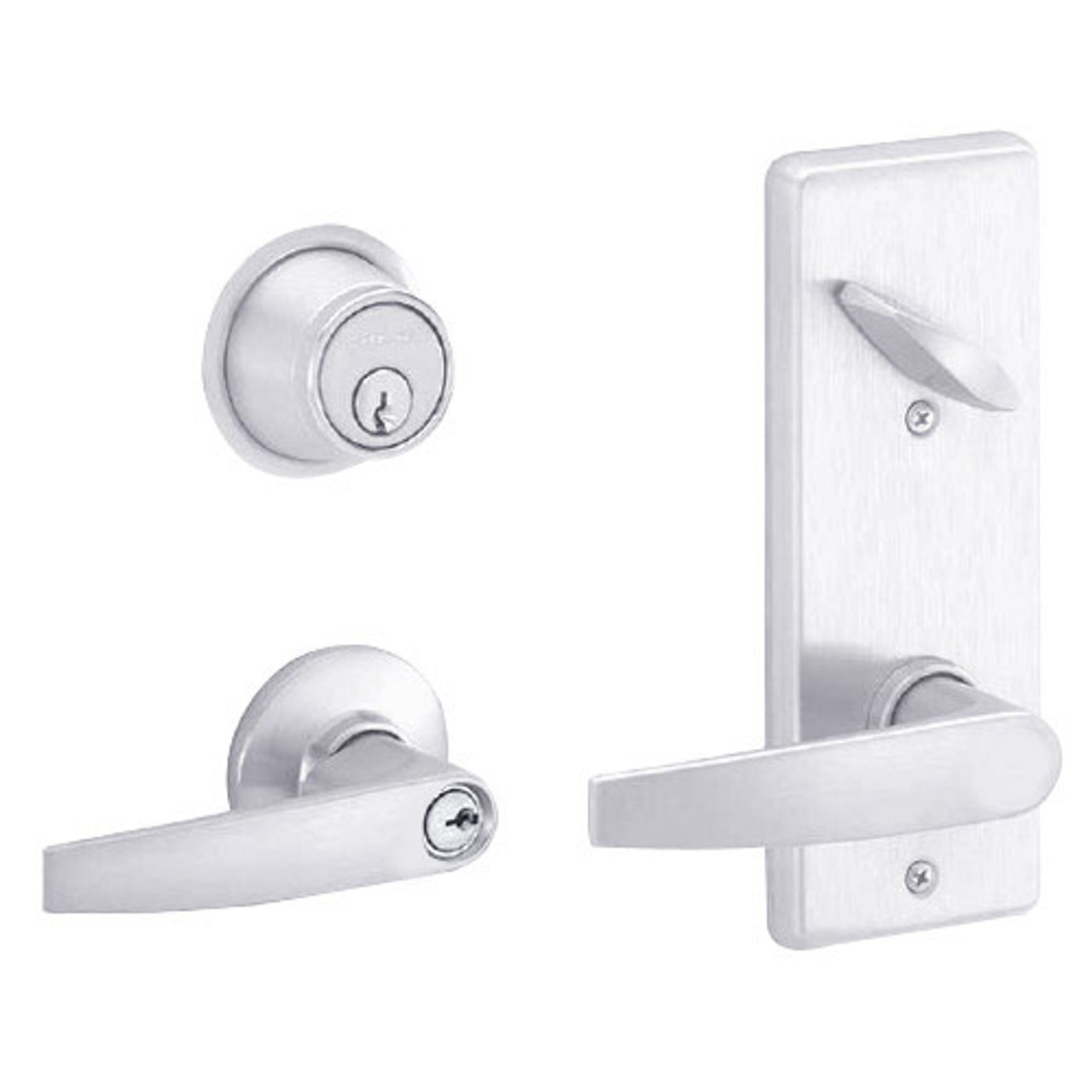 S270PD-JUP-625 Schlage S270PD Jupiter Style Interconnected Lock in Bright Chromium Plated