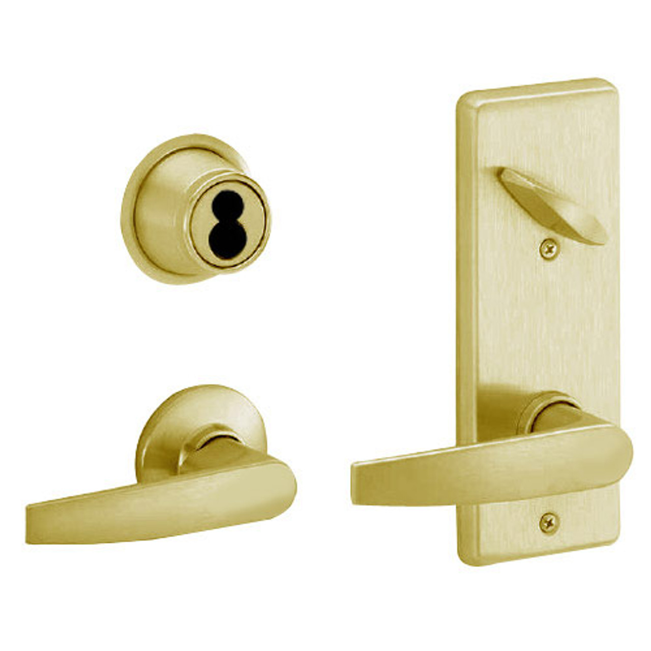 S210JD-JUP-606 Schlage S210PD Jupiter Style Interconnected Lock in Satin Brass