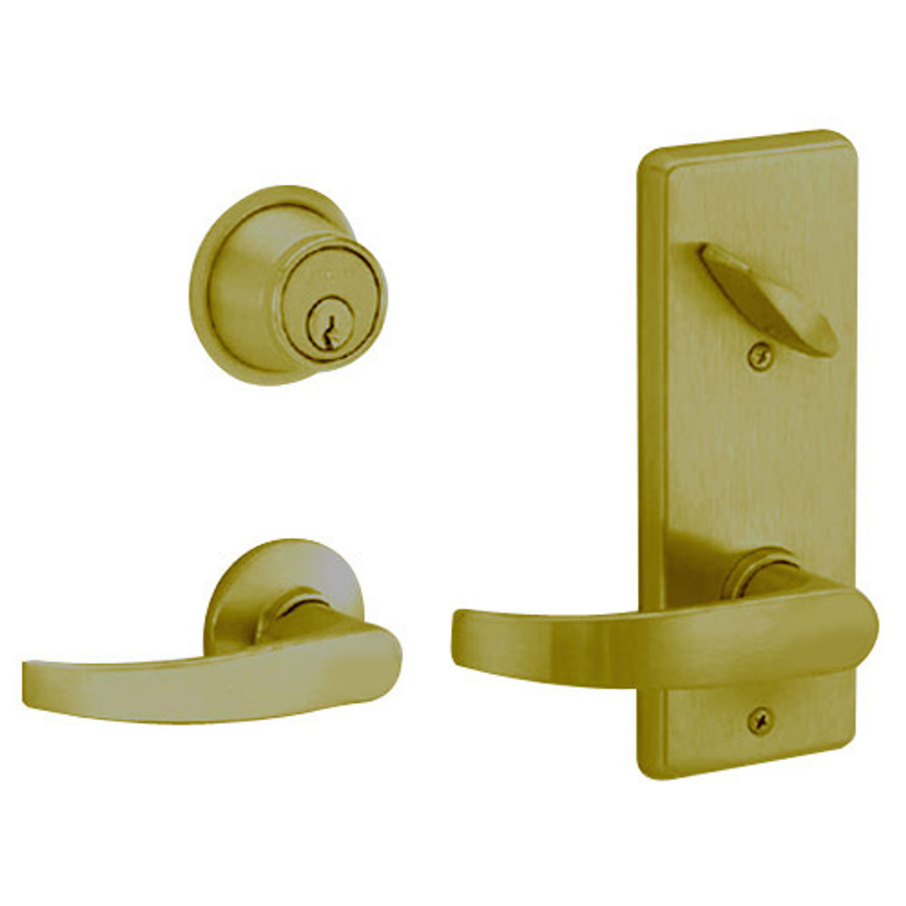 S210PD-NEP-609 Schlage S210PD Neptune Style Interconnected Lock in Antique Brass