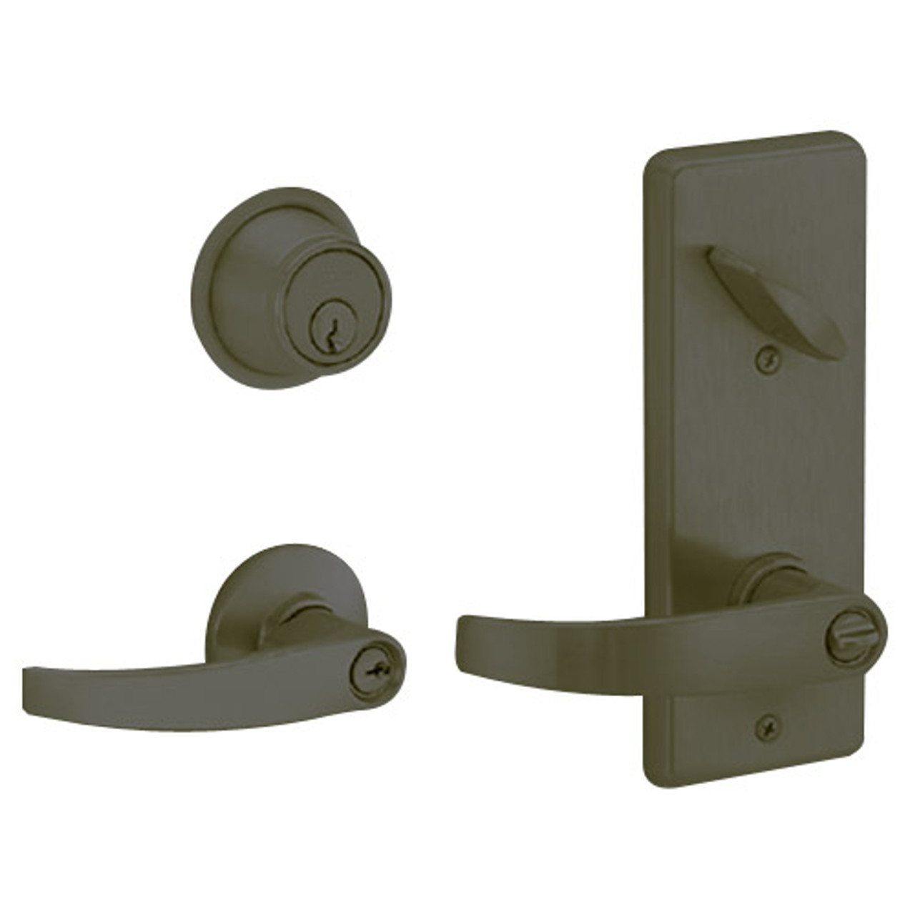 S251PD-NEP-613 Schlage S251PD Neptune Style Interconnected Lock in Oil Rubbed Bronze