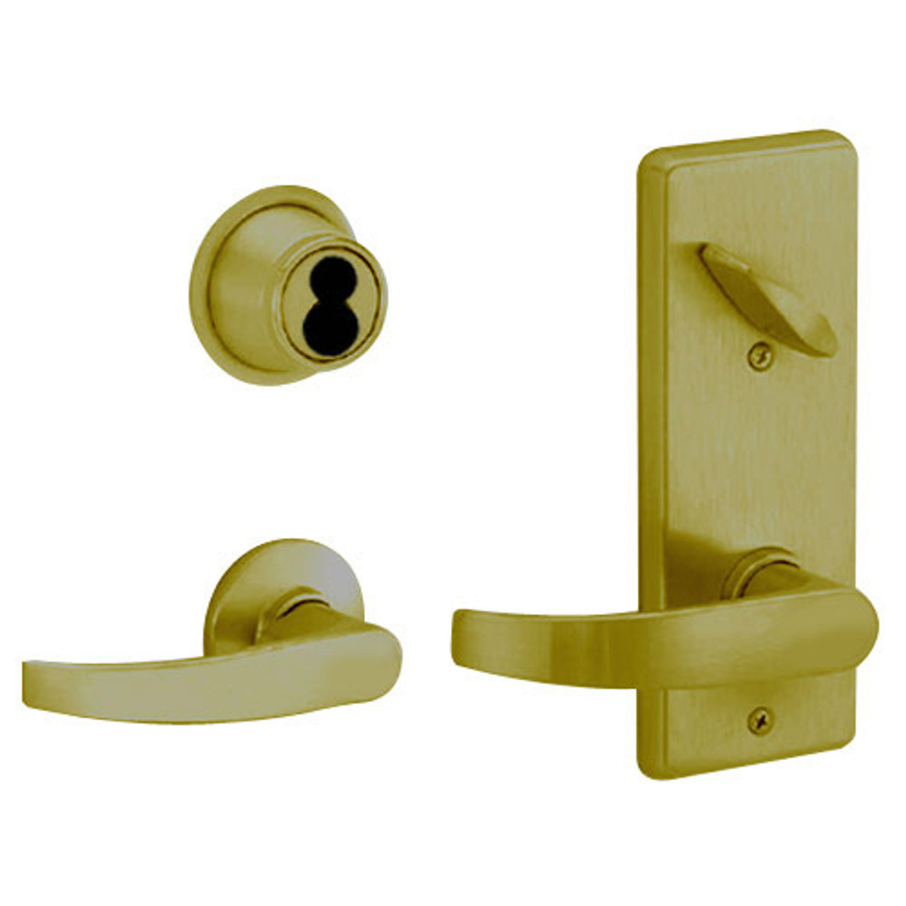 S210JD-NEP-609 Schlage S210PD Neptune Style Interconnected Lock in Antique Brass