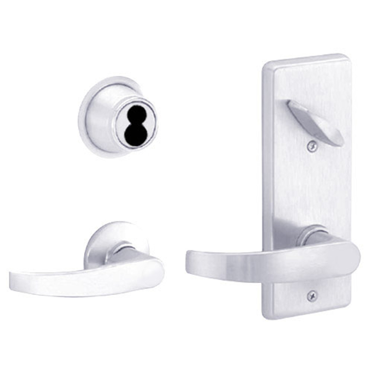 S210JD-NEP-625 Schlage S210PD Neptune Style Interconnected Lock in Bright Chromium Plated