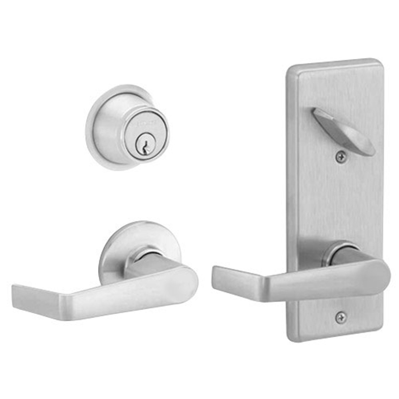 S210PD-SAT-619 Schlage S210PD Saturn Style Interconnected Lock in Satin Nickel
