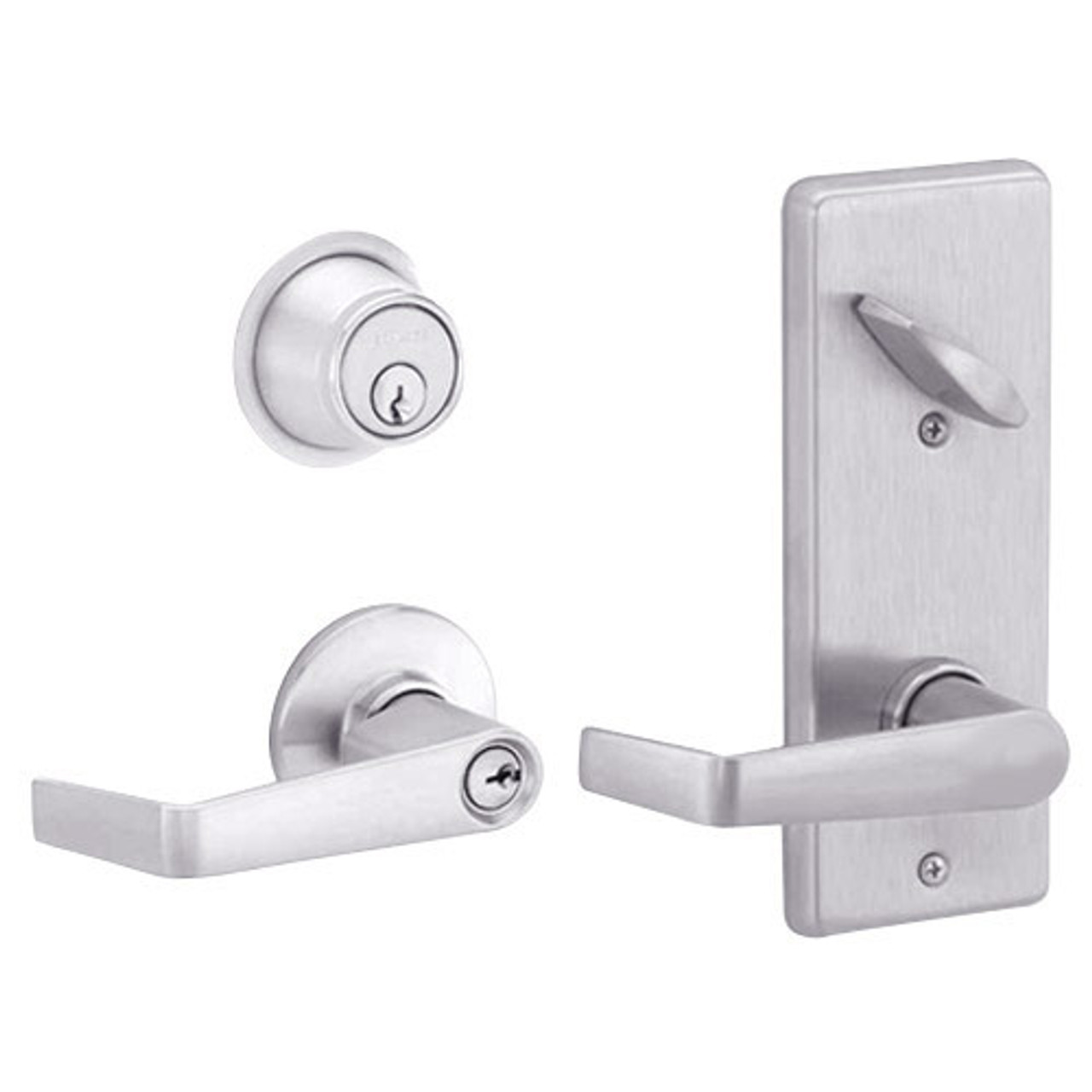 S270PD-SAT-626 Schlage S270PD Saturn Style Interconnected Lock in Satin Chromium Plated