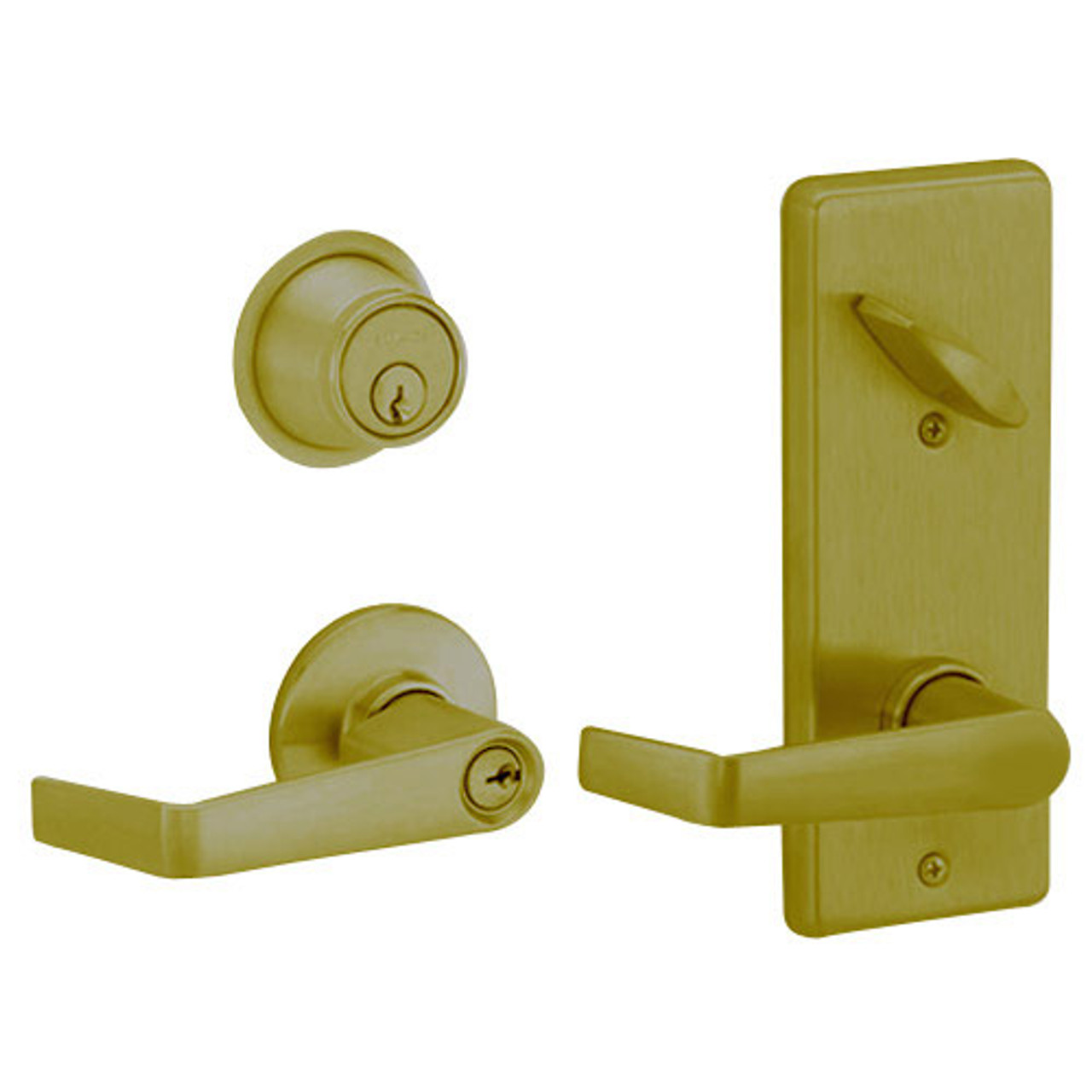 S280PD-SAT-609 Schlage S280PD Saturn Style Interconnected Lock in Antique Brass