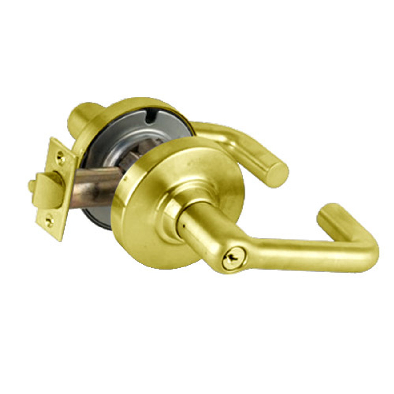 ND50PD-TLR-605 Schlage Tubular Cylindrical Lock in Bright Brass