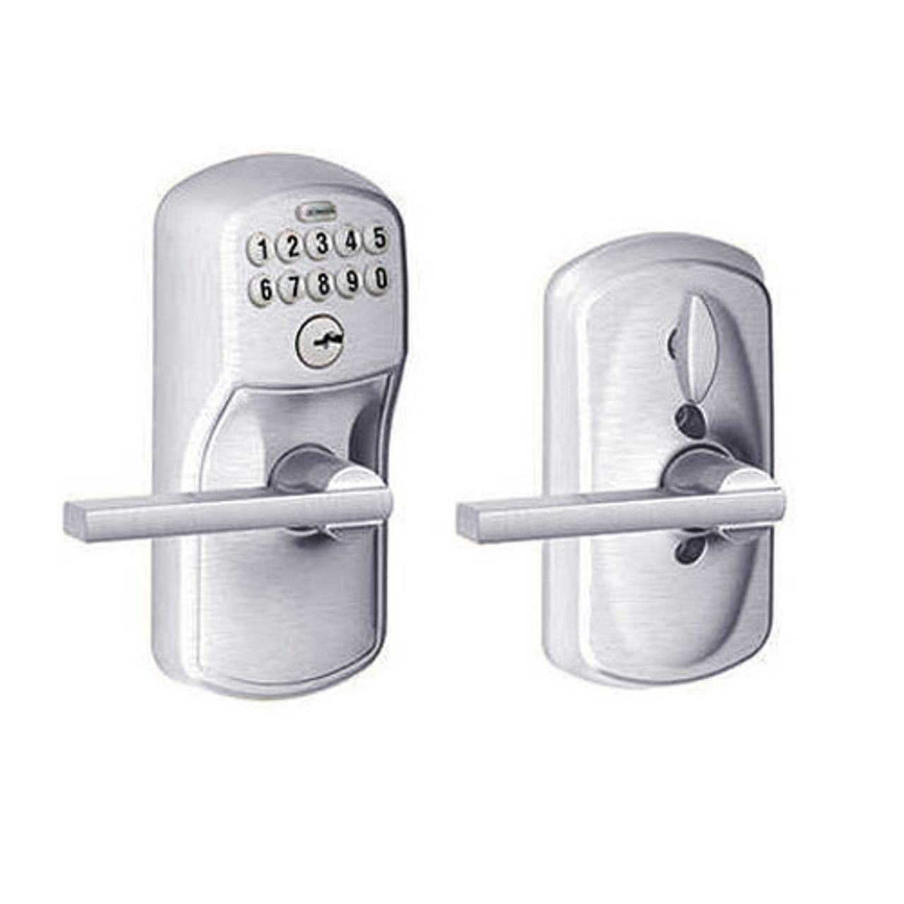 Schlage Fe595-ply-626-ela Satin Chrome Plymouth Elan Keypad Entry with Flex Lock