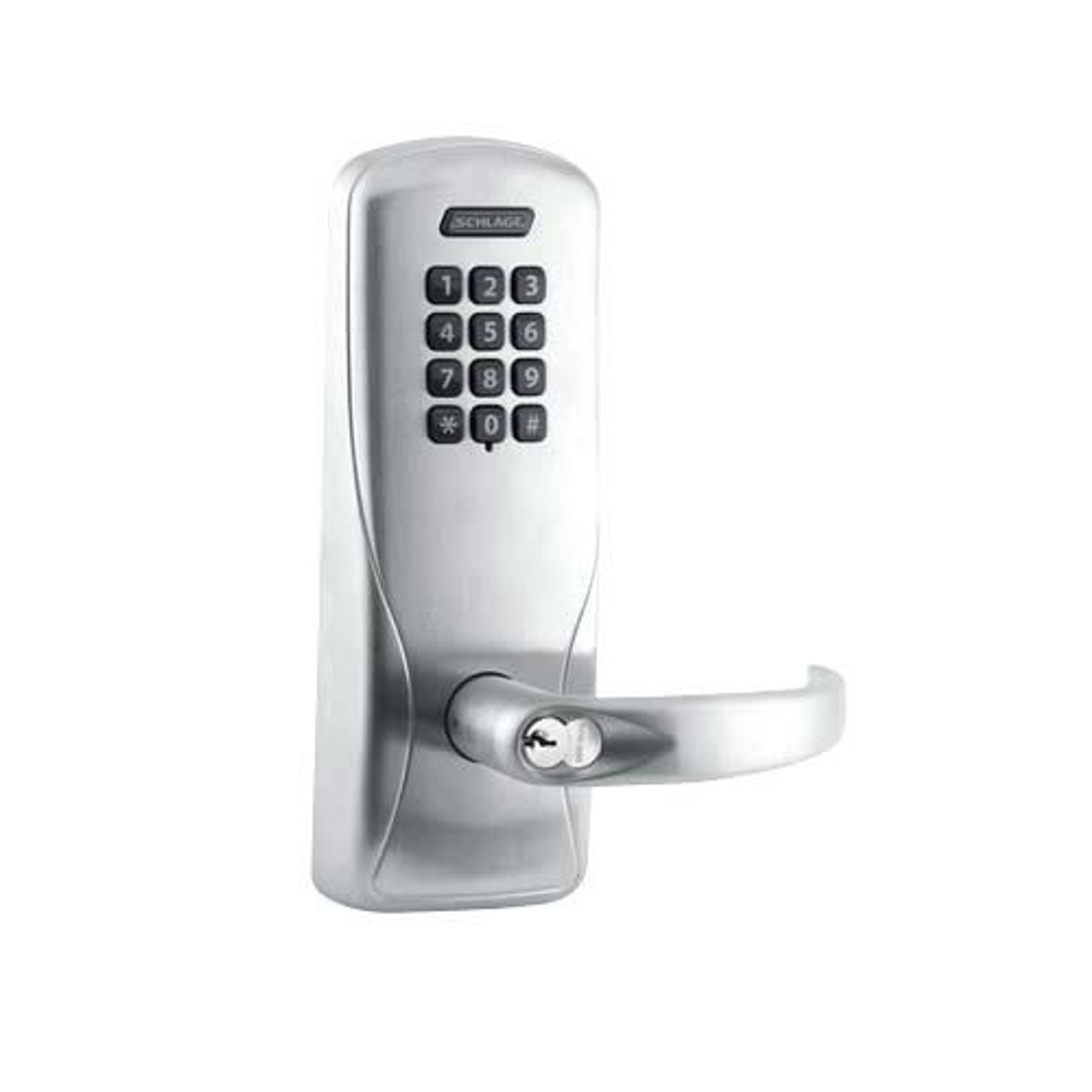 CO100-MS-70-KP-SPA-GD-29R-619 Schlage Standalone Mortise Electronic Keypad locks in Satin Nickel