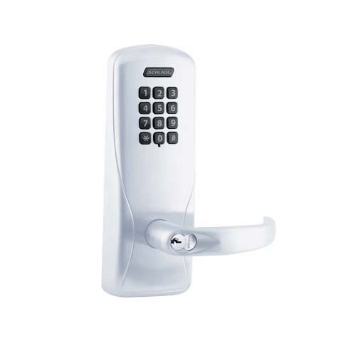 CO100-MS-70-KP-SPA-GD-29R-625 Schlage Standalone Mortise Electronic Keypad locks in Bright Chrome