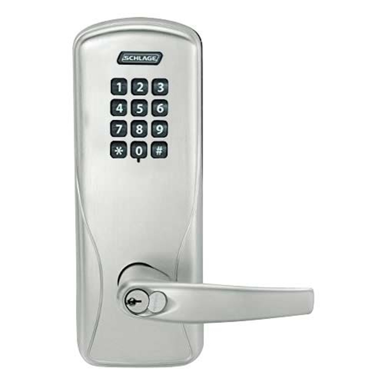 CO100-MS-50-KP-ATH-RD-619 Schlage Standalone Mortise Electronic Keypad locks in Satin Nickel