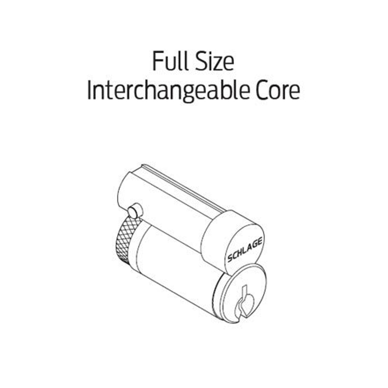 CO200-CY-50-MSK-TLR-RD-619 Schlage Office Function Magnetic Stripe with Keypad Tubular Lever Prepped for Everest FSIC in Satin Nickel