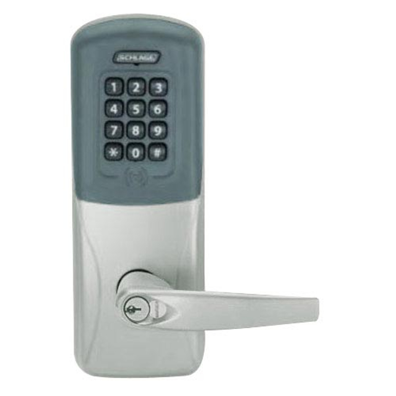 CO200-CY-70-PRK-ATH-GD-29R-619 Schlage Standalone Cylindrical Electronic Proximity with Keypad Locks in Satin Nickel