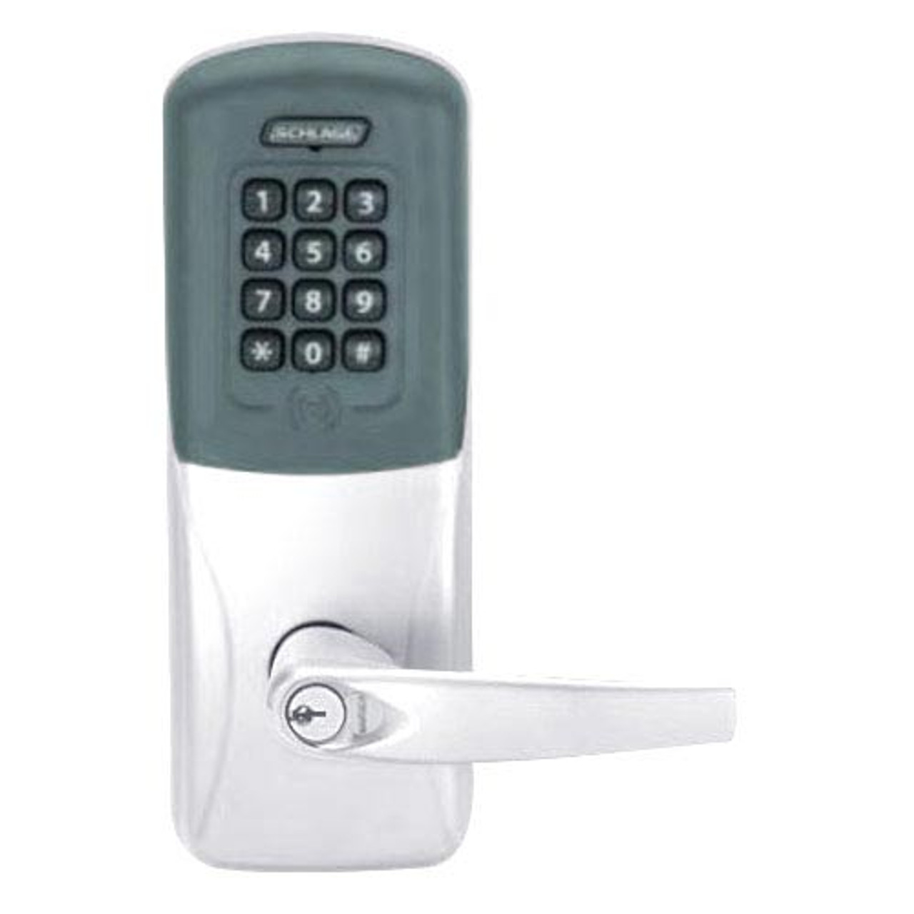 CO200-CY-70-PRK-ATH-GD-29R-625 Schlage Standalone Cylindrical Electronic Proximity with Keypad Locks in Bright Chrome
