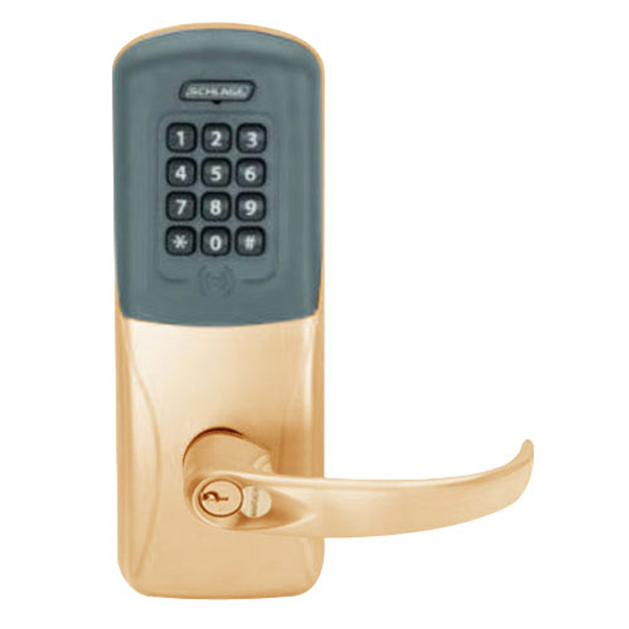 CO200-CY-40-PRK-SPA-RD-612 Schlage Standalone Cylindrical Electronic Proximity with Keypad Locks in Satin Bronze