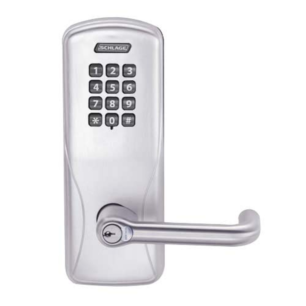 CO200-MS-50-KP-TLR-RD-626 Mortise Electronic Keypad Locks in Satin Chrome