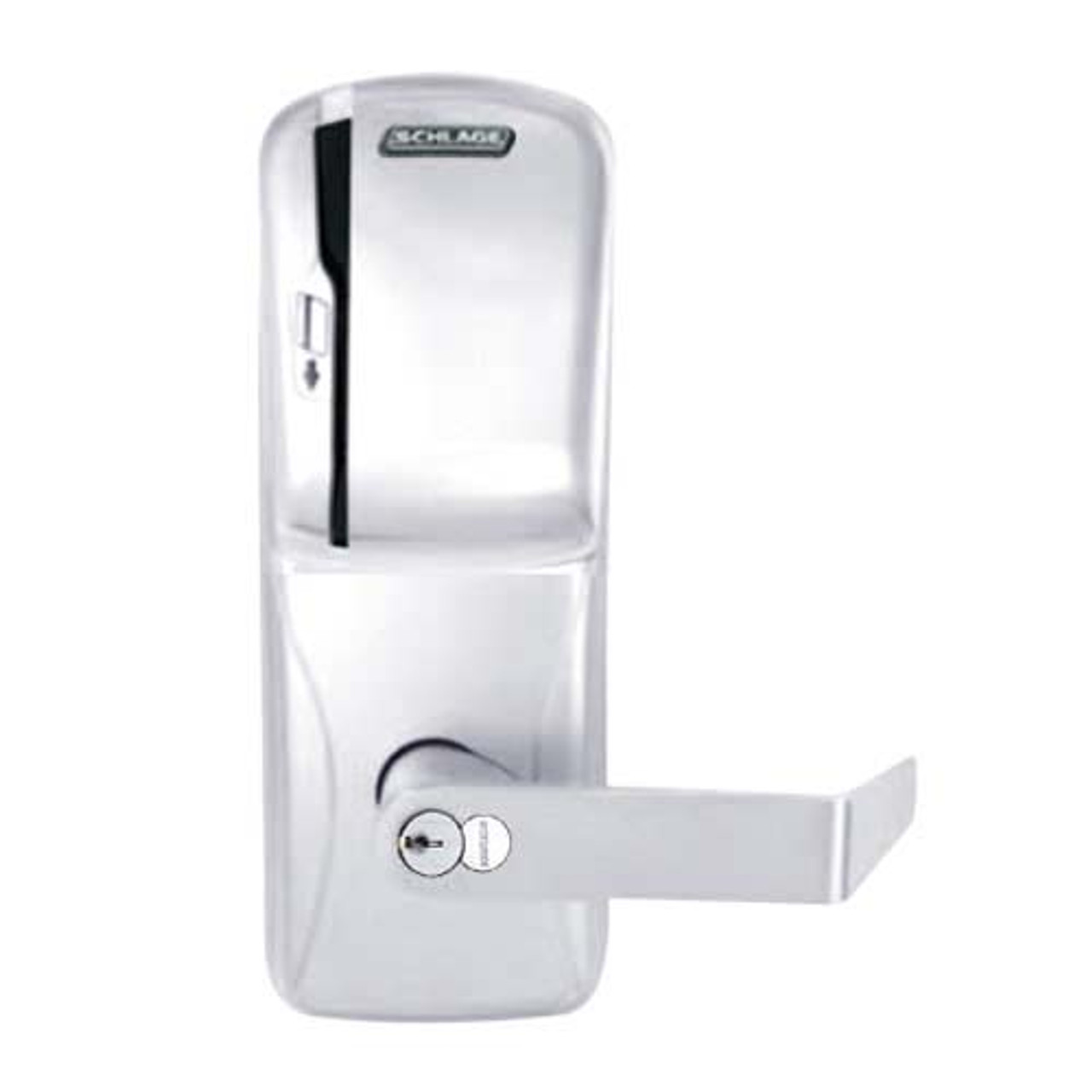 CO200-MS-70-MS-RHO-RD-625 Mortise Electronic Swipe Locks in Bright Chrome