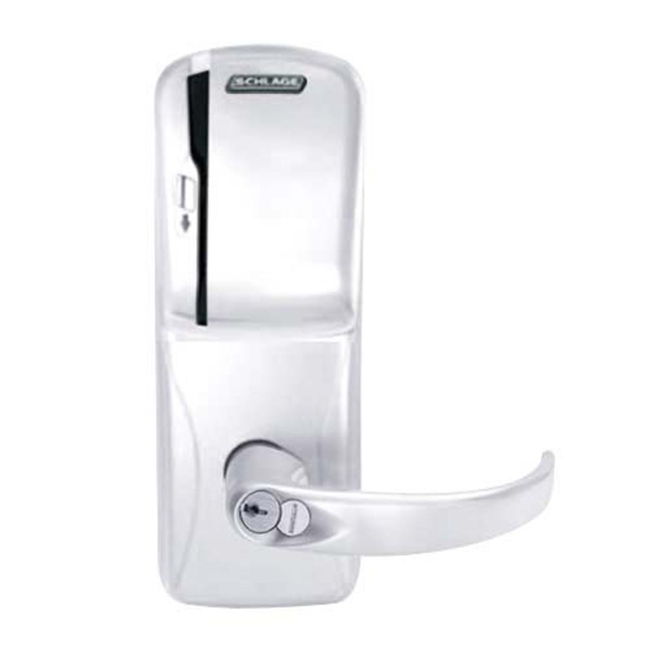 CO200-MS-40-MS-SPA-GD-29R-625 Mortise Electronic Swipe Locks in Bright Chrome