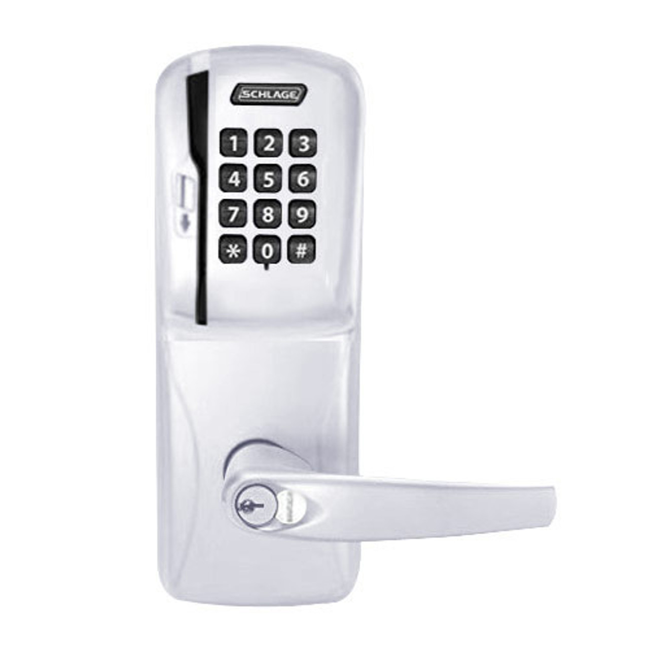 CO200-MS-70-MSK-ATH-GD-29R-625 Mortise Electronic Swipe with Keypad Locks in Bright Chrome