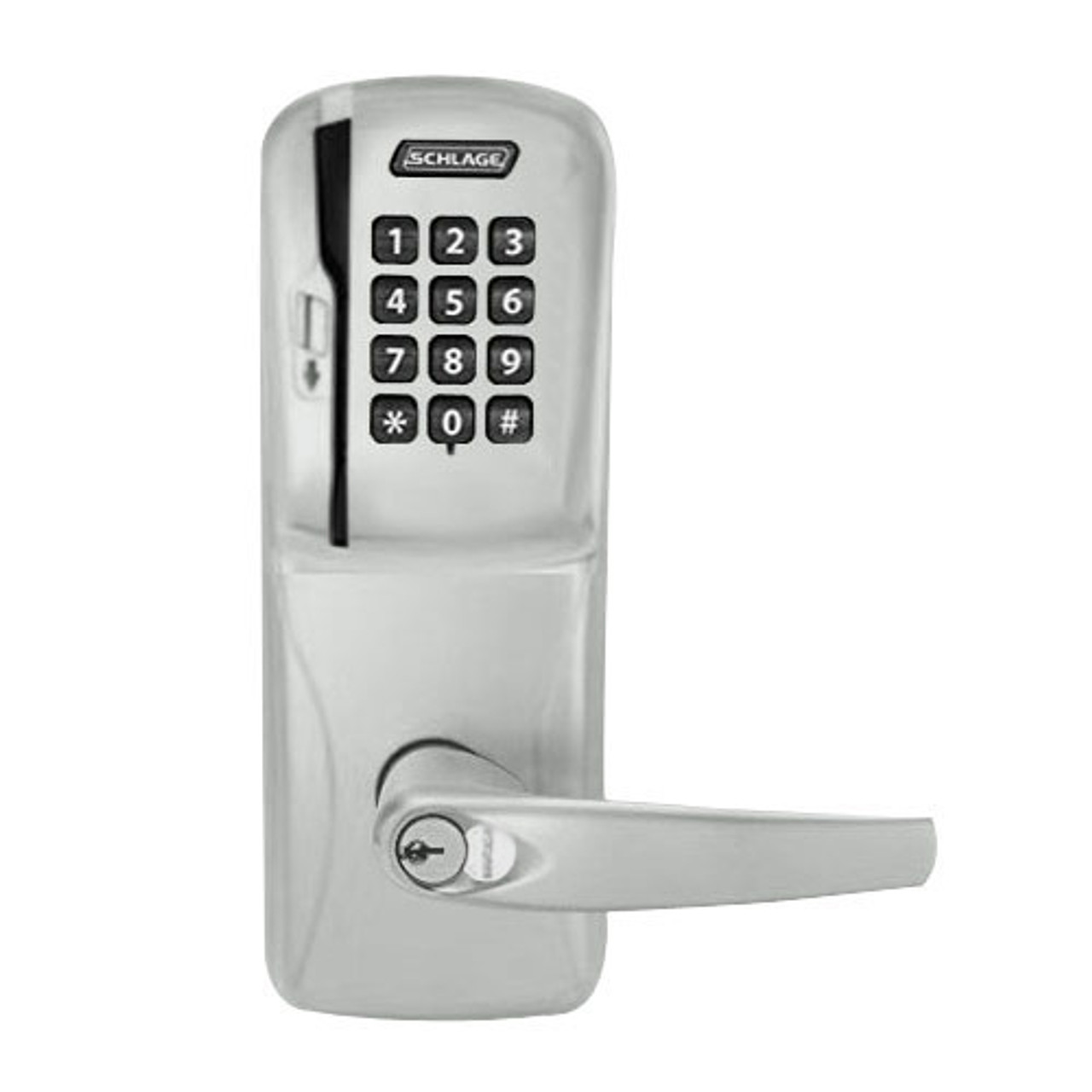 CO200-MS-50-MSK-ATH-RD-619 Mortise Electronic Swipe with Keypad Locks in Satin Nickel