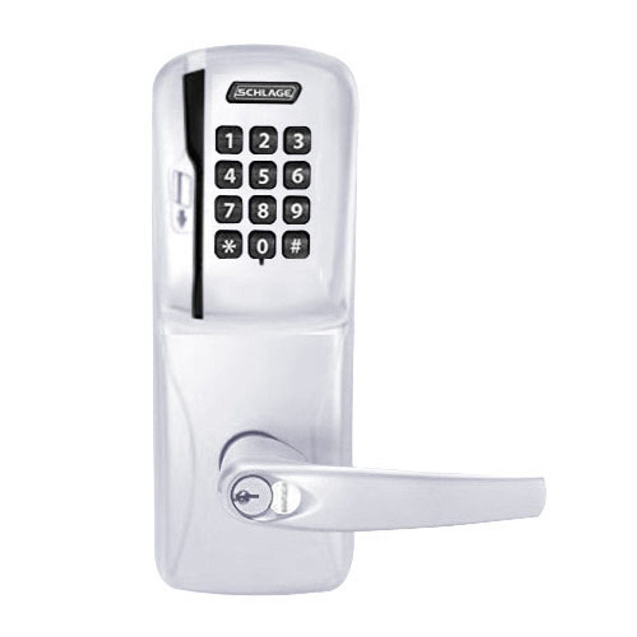 CO200-MS-50-MSK-ATH-RD-625 Mortise Electronic Swipe with Keypad Locks in Bright Chrome