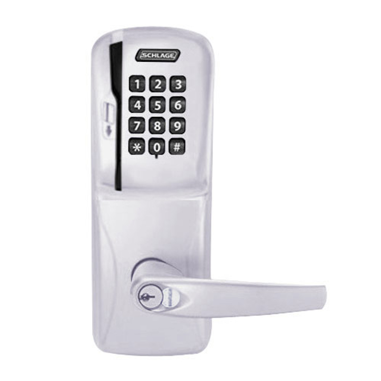 CO200-MS-50-MSK-ATH-RD-626 Mortise Electronic Swipe with Keypad Locks in Satin Chrome