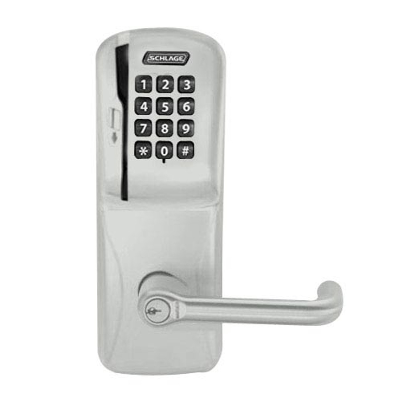 CO200-MS-50-MSK-TLR-GD-29R-619 Mortise Electronic Swipe with Keypad Locks in Satin Nickel