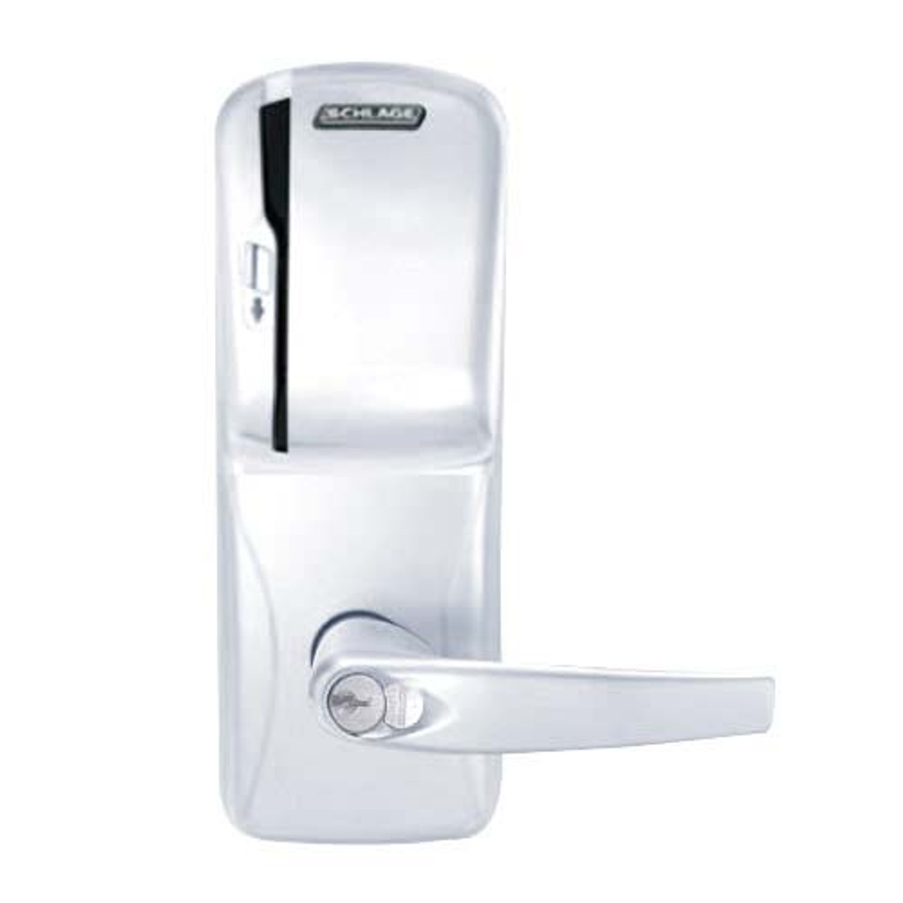 CO200-MD-40-MS-ATH-GD-29R-625 Mortise Deadbolt Standalone Electronic Magnetic Stripe Locks in Bright Chrome