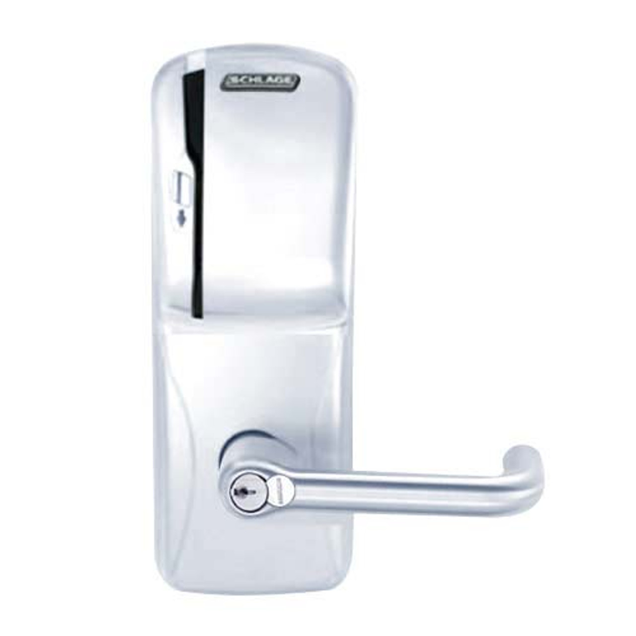 CO200-MD-40-MS-TLR-GD-29R-625 Mortise Deadbolt Standalone Electronic Magnetic Stripe Locks in Bright Chrome
