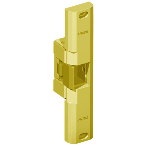 EN800-12DC-US3-RH Trine EN Series Great for Outdoor Gates Electric Strikes in Bright Brass Finish