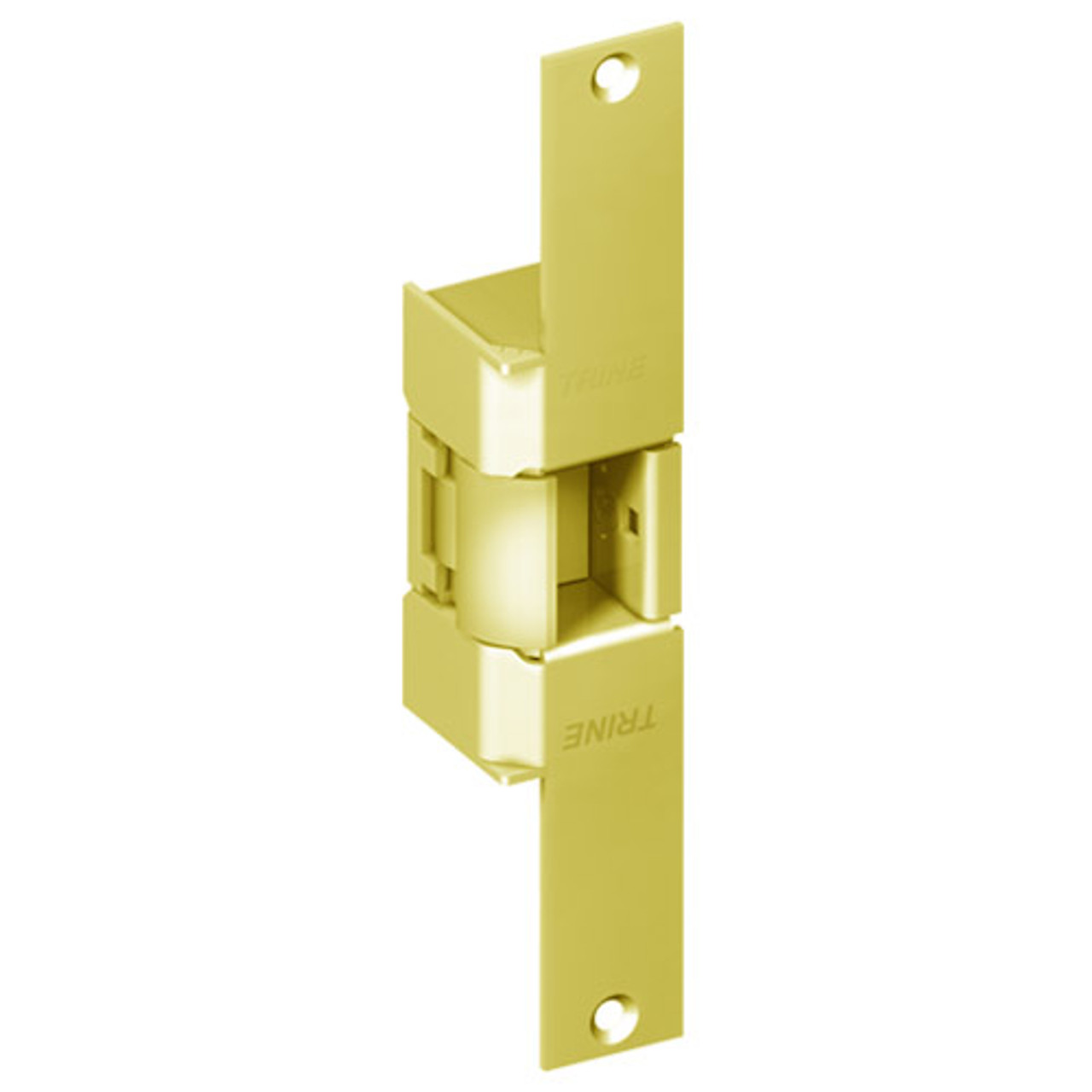 EN950-12AC-US3-RH Trine EN Series Indoor/Outdoor Fire rated Electric Strikes in Bright Brass Finish