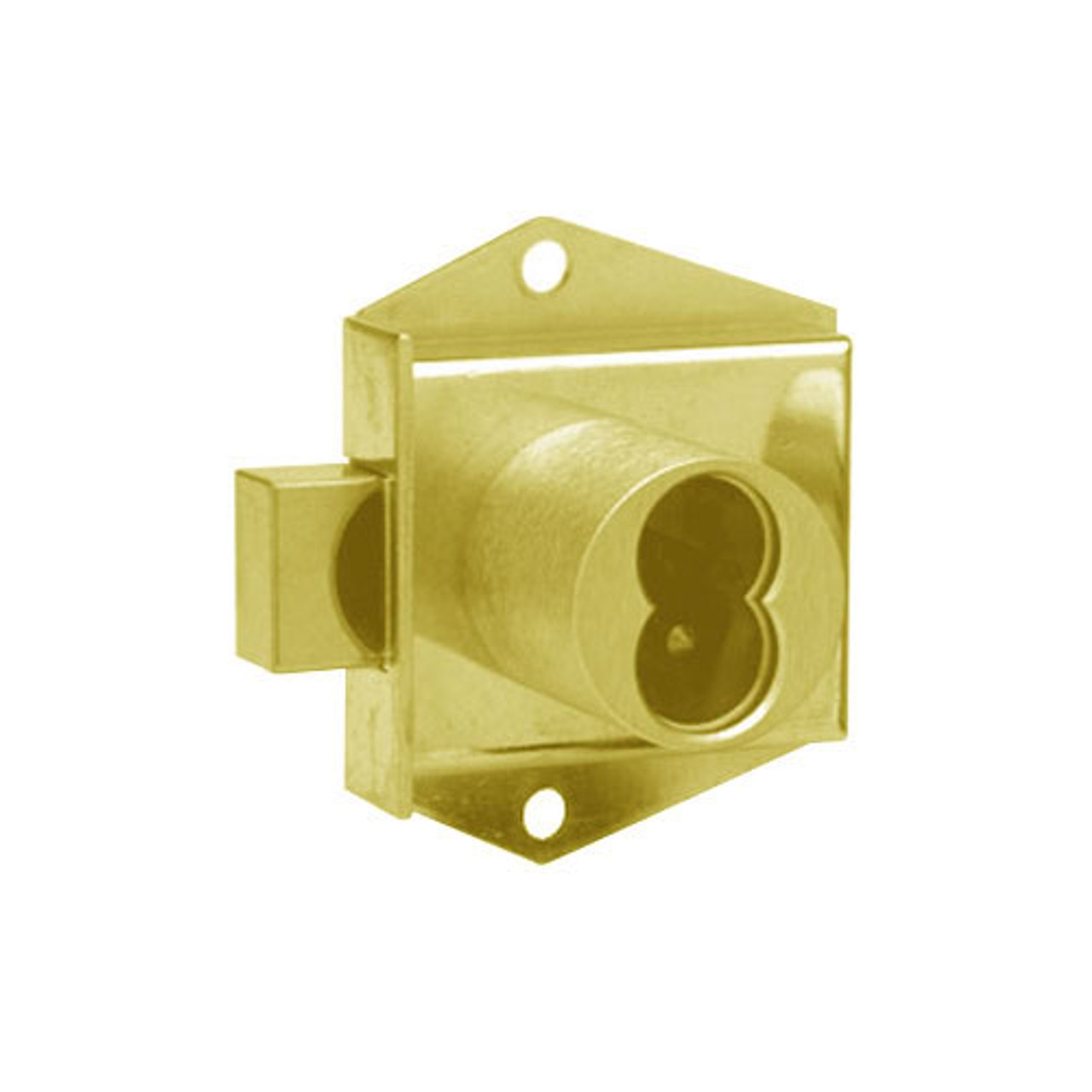 Olympus 725MD-DR-RH-US3 Cabinet Locks in Bright Brass Finish