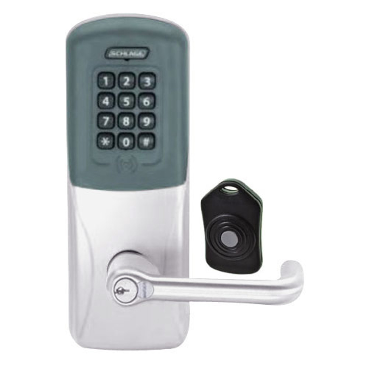 CO220-CY-75-PRK-TLR-RD-626 Schlage Standalone Classroom Lockdown Solution Cylindrical Proximity Keypad with in Satin Chrome