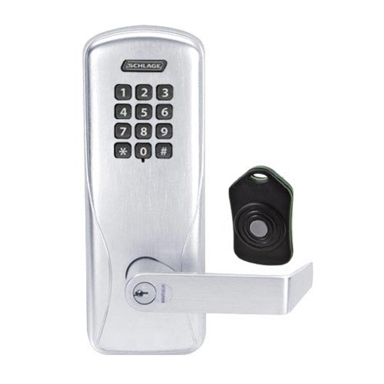 CO220-MS-75-KP-RHO-RD-625 Schlage Standalone Classroom Lockdown Solution Mortise Keypad locks in Bright Chrome