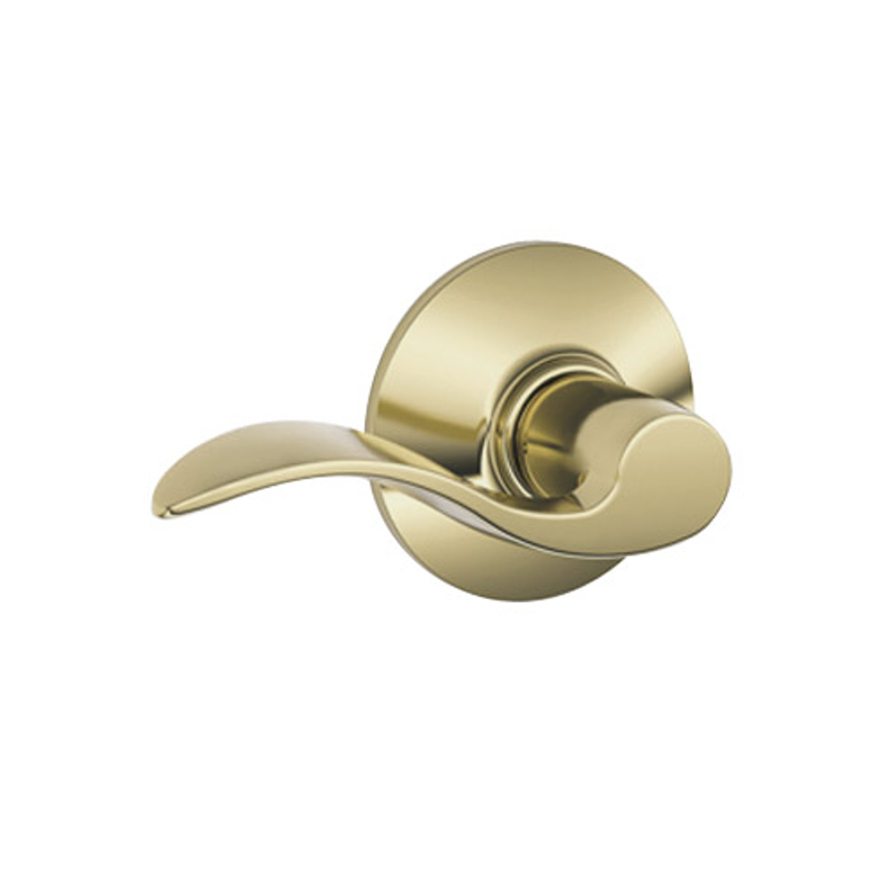 F10-ACC-608 Schlage F Series - Accent Lever style with Passage Lock Function in Satin Brass