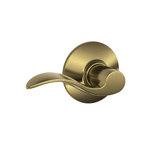 F170-ACC-LH-609 Schlage F Series - Accent Lever style with Single Dummy Trim Function in Antique Brass