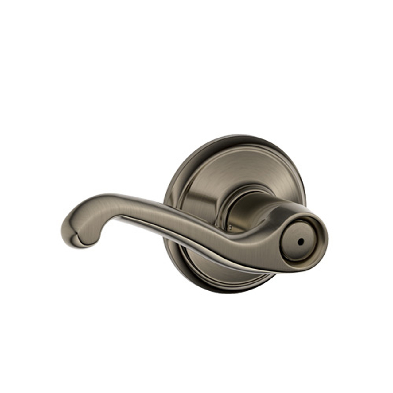 F170-FLA-LH-620 Schlage F Series - Flair Lever style with Single Dummy Trim Function in Antique Pewter