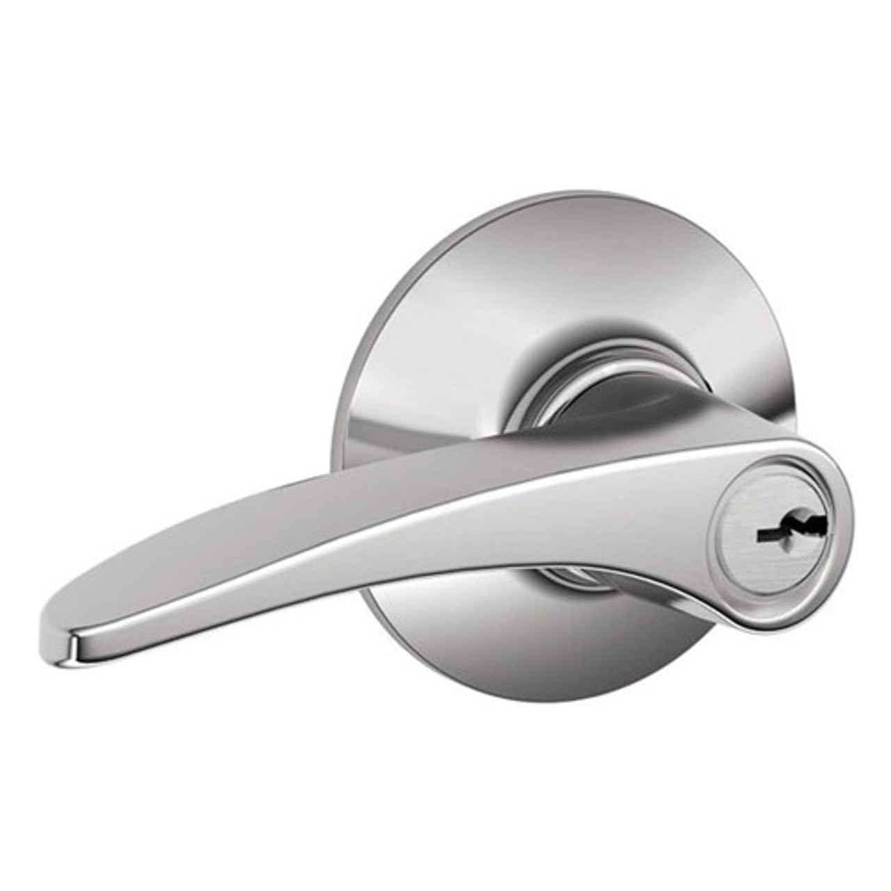 F80-MNH-RH-625 Schlage F Series - Manhattan Lever style with Storeroom Lock Function in Bright Chrome