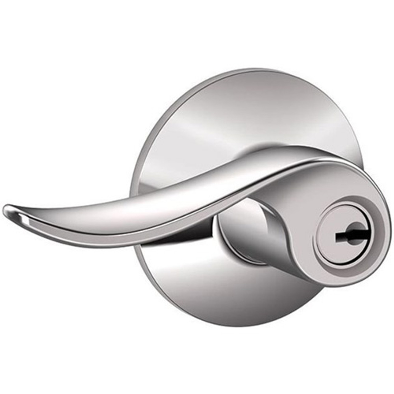 F80-SAC-RH-625 Schlage F Series - Sacramento Lever style with Storeroom Lock Function in Bright Chrome