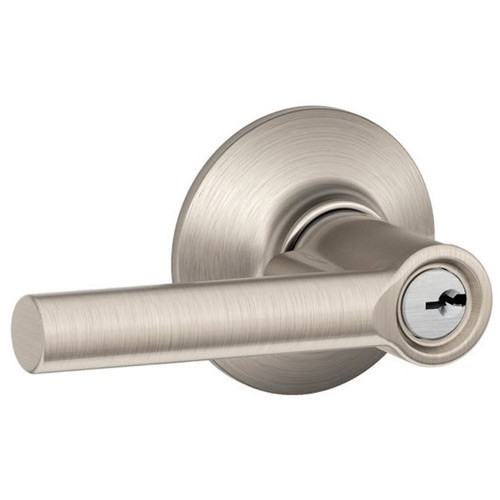 F80-BRW-LH-619 Schlage F Series - Broadway Lever style with Storeroom Lock Function in Satin Nickel