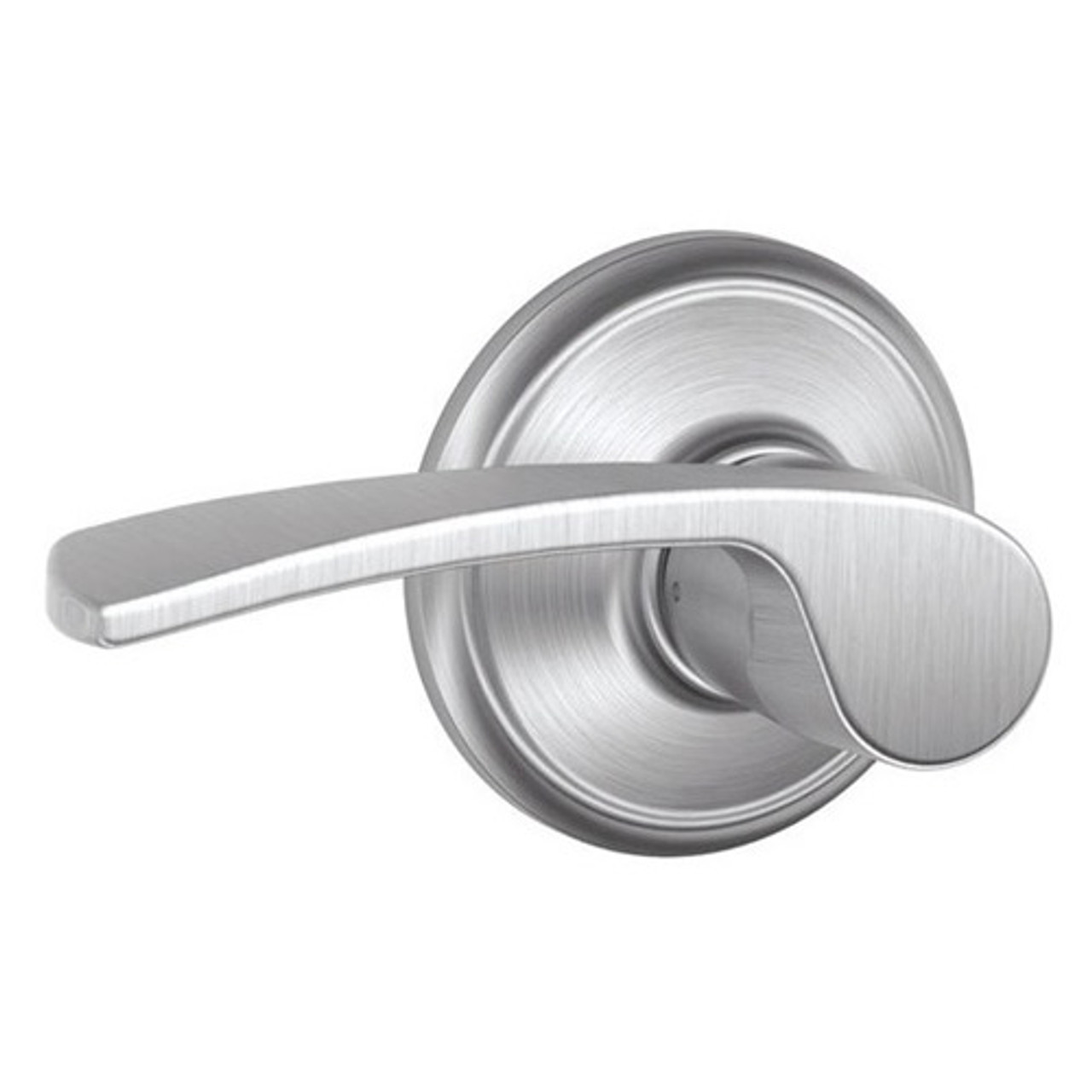 F40-MER-626 Schlage F Series - Merano Lever style with Privacy Lock Function in Satin Chrome