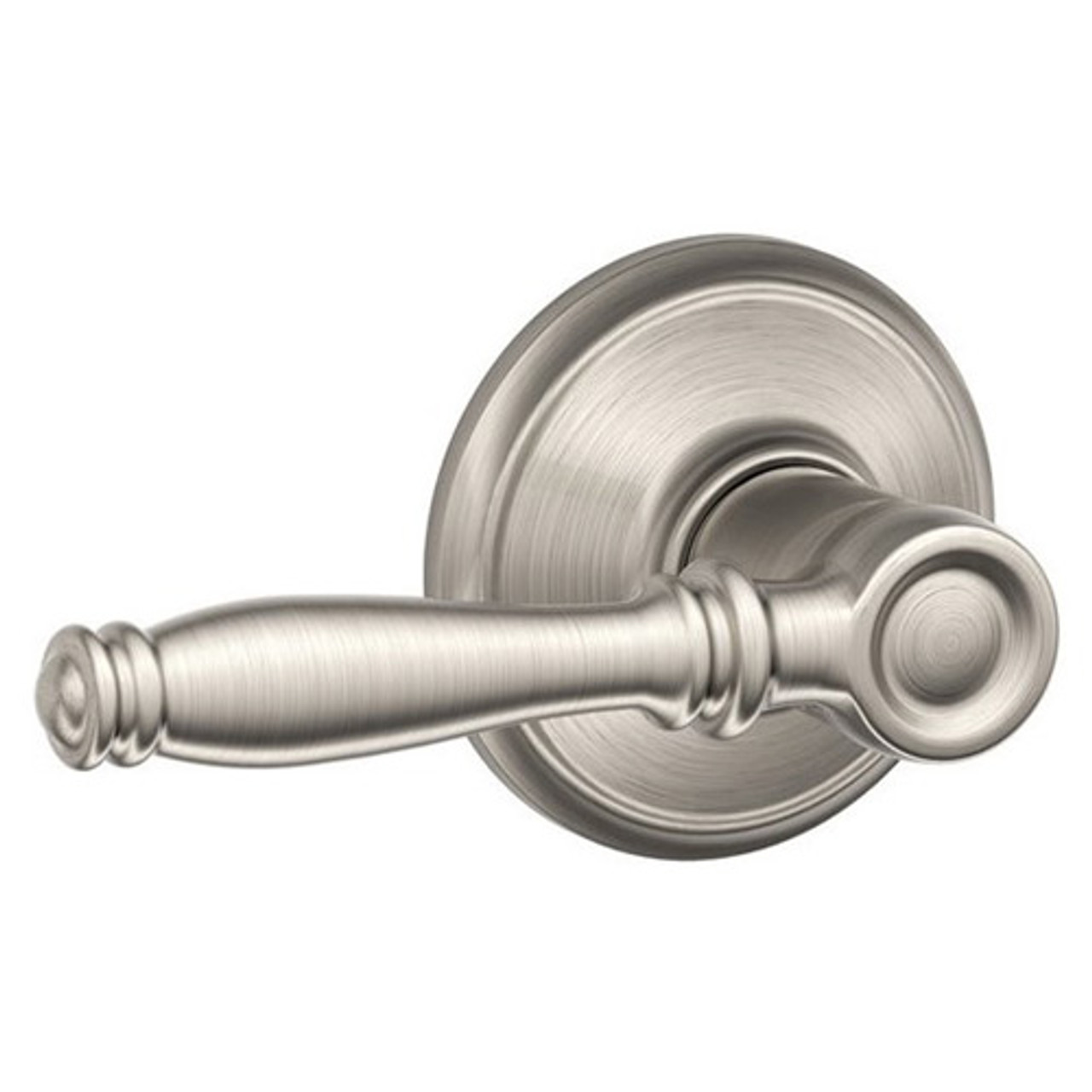 F170-BIR-619 Schlage F Series - Birmingham Lever style with Single Dummy Trim Function in Satin Nickel