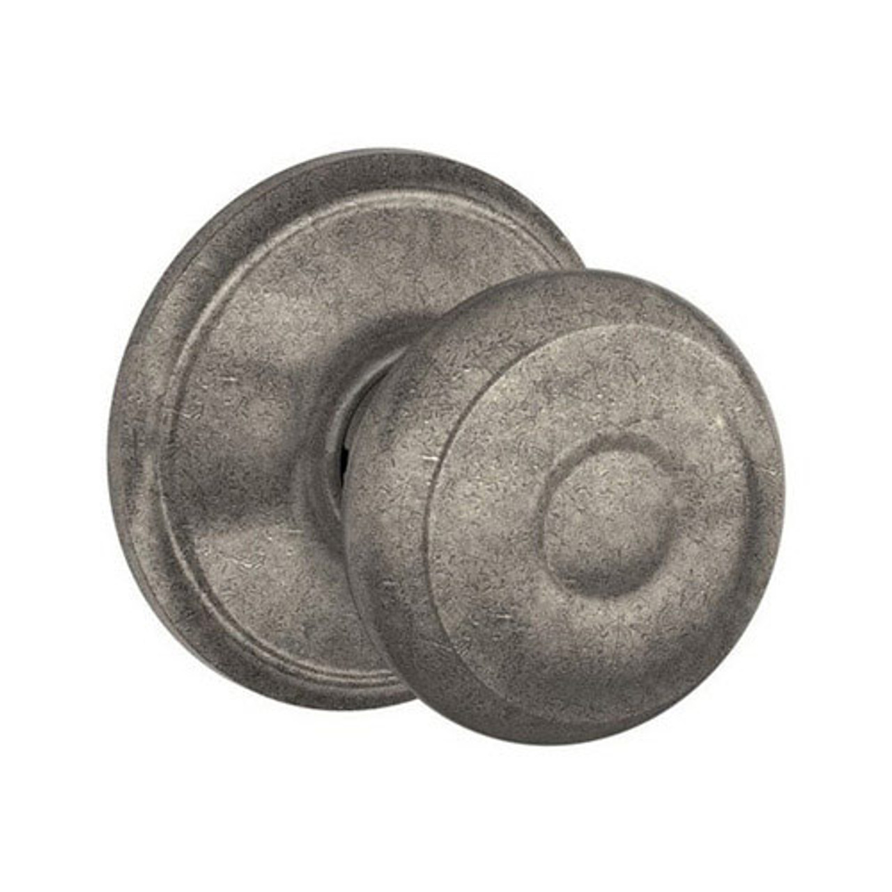 F40-GEO-621 Schlage F Series - Knob Georgian Style with Privacy Lock Function in Distressed Nickel